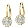 Best Apart Kolczyki z żółtego złota z brylantami - 0,66 ct - próba 585