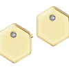 Sale Apart Kolczyki z żółtego złota z brylantami - 0,01 ct - próba 375