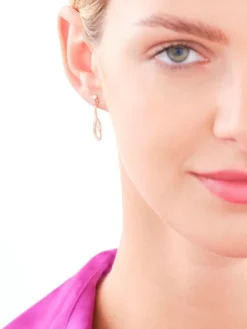 Clearance Apart Kolczyki z żółtego złota z brylantami - 0,02 ct - próba 585