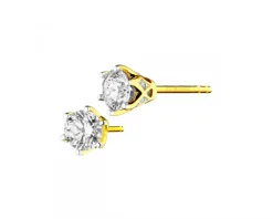 Apart Kolczyki z żółtego złota z brylantami - 0,49 ct - próba 750< Kolczyki Z Diamentami