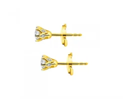 Apart Kolczyki z żółtego złota z brylantami - 0,49 ct - próba 750< Kolczyki Z Diamentami