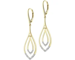 Apart Kolczyki z żółtego złota z brylantami - 0,10 ct - próba 585< Wszystkie