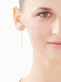 Apart Kolczyki z żółtego złota z diamentami - kwiaty - 0,006 ct - próba 375< Kolczyki Z Diamentami
