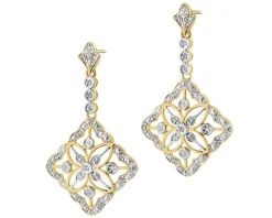 Apart Kolczyki z żółtego złota z diamentami - 0,16 ct - próba 585< Wszystkie