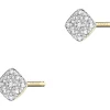 Outlet Apart Kolczyki z żółtego złota z diamentami - kwadraty - 0,05 ct - próba 375