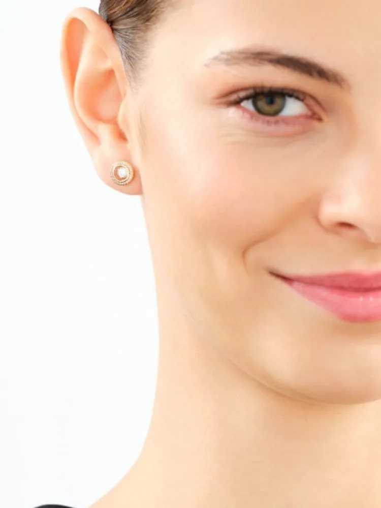 Best Apart Kolczyki z żółtego złota z diamentami - koła - 0,33 ct - próba 750