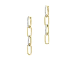 Apart Kolczyki z żółtego złota z diamentami - 0,12 ct - próba 585< Kolczyki Z Diamentami