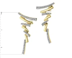 Apart Kolczyki z żółtego złota z diamentami - 0,15 ct - próba 585< Kolczyki Z Diamentami