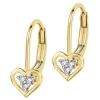 Apart Kolczyki z żółtego złota z diamentami - serca - 0,03 ct - próba 375< Wszystkie