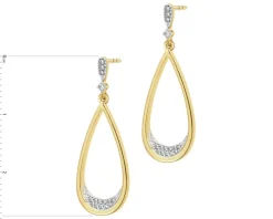 Apart Kolczyki z żółtego złota z diamentami - 0,08 ct - próba 585< Wszystkie