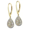 Discount Apart Kolczyki z żółtego złota z diamentami - 0,44 ct - próba 585