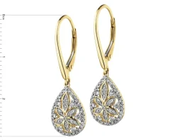 Discount Apart Kolczyki z żółtego złota z diamentami - 0,44 ct - próba 585