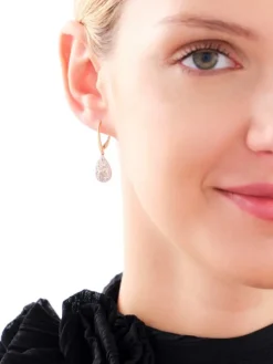 Discount Apart Kolczyki z żółtego złota z diamentami - 0,44 ct - próba 585
