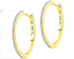 Apart Kolczyki z żółtego złota z diamentami - koła - 0,10 ct - próba 585< Wszystkie