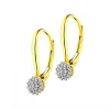 Apart Kolczyki z żółtego złota z diamentami - 0,12 ct - próba 585< Kolczyki Z Diamentami