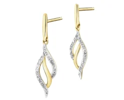 Apart Kolczyki z żółtego złota z diamentami - 0,03 ct - próba 375< Wszystkie