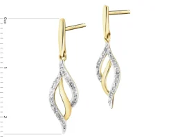 Apart Kolczyki z żółtego złota z diamentami - 0,03 ct - próba 375< Wszystkie