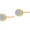 Discount Apart Kolczyki z żółtego złota z diamentami - 0,05 ct - próba 585