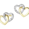 Apart Kolczyki z żółtego złota z diamentami - serca - 0,006 ct - próba 375< Wszystkie