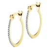 Discount Apart Kolczyki z żółtego złota z diamentami  - koła - 0,04 ct - próba 375