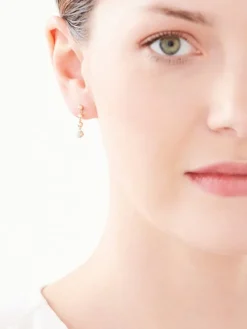Sale Apart Kolczyki z żółtego złota z diamentami -  kulki - 0,09 ct - próba 375