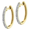 Apart Kolczyki z żółtego złota z diamentami - koła - 0,08 ct - próba 585< Kolczyki Z Diamentami
