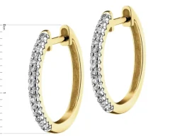 Apart Kolczyki z żółtego złota z diamentami - koła - 0,08 ct - próba 585< Kolczyki Z Diamentami