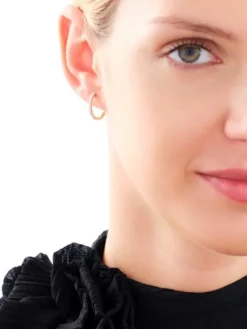 Apart Kolczyki z żółtego złota z diamentami - koła - 0,08 ct - próba 585< Kolczyki Z Diamentami