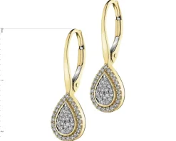 Apart Kolczyki z żółtego złota z diamentami - 0,21 ct - próba 585< Wszystkie