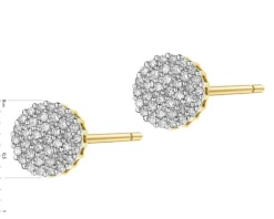 Apart Kolczyki z żółtego złota z diamentami - 0,20 ct - próba 585< Kolczyki Z Diamentami
