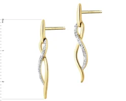 Apart Kolczyki z żółtego złota z diamentami - 0,02 ct - próba 585< Wszystkie