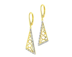 Apart Kolczyki z żółtego złota z diamentami - 0,08 ct - próba 585< Kolczyki Z Diamentami