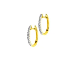 Apart Kolczyki z żółtego złota z diamentami - koła - 0,25 ct - próba 585< Wszystkie