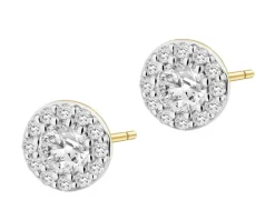 Apart Kolczyki z żółtego złota z diamentami - 0,50 ct - próba 585< Wszystkie