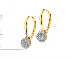 Apart Kolczyki z żółtego złota z diamentami - 0,18 ct - próba 585< Kolczyki Z Diamentami