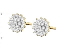 Apart Kolczyki z żółtego złota z diamentami - 0,08 ct - próba 585< Kolczyki Z Diamentami