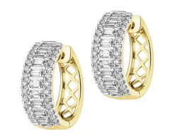 Outlet Apart Kolczyki z żółtego złota z diamentami - koła - 0,66 ct - próba 585