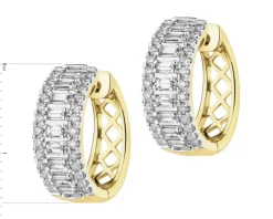 Outlet Apart Kolczyki z żółtego złota z diamentami - koła - 0,66 ct - próba 585