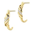 Clearance Apart Kolczyki z żółtego złota z diamentami - 0,02 ct - próba 375