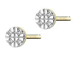 Apart Kolczyki z żółtego złota z diamentami - 0,01 ct - próba 585< Kolczyki Z Diamentami