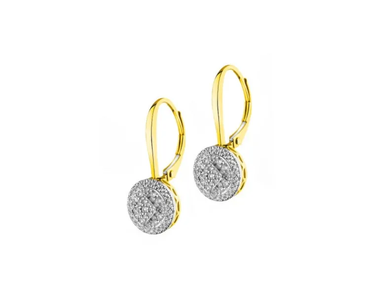 Apart Kolczyki z żółtego złota z diamentami - 0,33 ct - próba 585< Kolczyki Z Diamentami