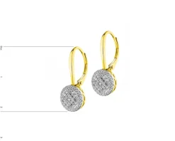 Apart Kolczyki z żółtego złota z diamentami - 0,33 ct - próba 585< Kolczyki Z Diamentami