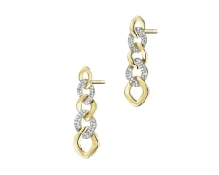 Outlet Apart Kolczyki z żółtego złota z diamentami - 0,25 ct - próba 585