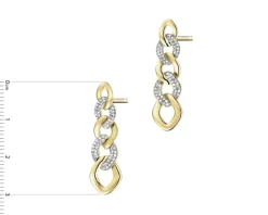 Outlet Apart Kolczyki z żółtego złota z diamentami - 0,25 ct - próba 585