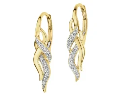 Apart Kolczyki z żółtego złota z diamentami - 0,10 ct - próba 585< Wszystkie