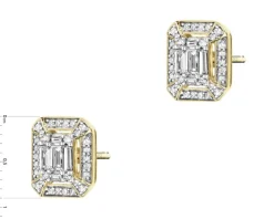 Apart Kolczyki z żółtego złota z diamentami - 0,33 ct - próba 585< Kolczyki Z Diamentami