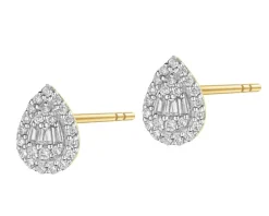 Outlet Apart Kolczyki z żółtego złota z diamentami - 0,20 ct - próba 585