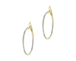 Apart Kolczyki z żółtego złota z diamentami - koła - 0,50 ct - próba 585< Kolczyki Z Diamentami