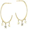 Clearance Apart Kolczyki z żółtego złota z diamentami - gwiazdy - 0,006 ct - próba 375