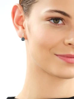 Apart Kolczyki z żółtego złota z diamentami i topazami London Blue - próba 585< Wszystkie